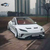 Kit de Modificación para Tesla Model 3 Actualizado: Ensamblaje de Barra Delantera y Trasera, Alerón Trasero y Faldones Laterales