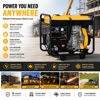 Générateur soudeuse diesel 2KW / 4 temps refroidi par air / Démarrage électrique 12V 50Hz / Utilisation agricole et de construction