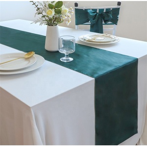 Elegante 12X108 pollici poliestere raso Runner tinta unita per la casa o Hotel decorazioni per la tavola di nozze tessuto Technics - Product Image 4