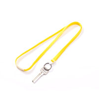 Lanière en polyester OEM durable et résistante à la casse, avec mousqueton, logo imprimé en sérigraphie multicolore, pour porte-badge.