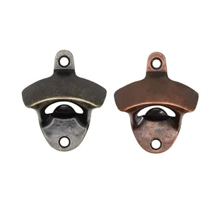 Copper Color Zinc Alloy Bottle Can Opener Creative Retro Wall-mounted Beer Bottle Opener Wall Hook Bottle Opener