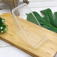 Boîtes à sandwichs jetables en plastique, boîtes à gâteaux transparentes et multicolores en forme de triangle pour mousse au fromage, emballage de cuisson avec couvercle, 50 pièces