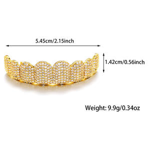 Готовый к отправке в стиле хип-хоп серебристый световой зуб Grillz VVS бриллиантовые украшения для тела для мужчин и женщин Модный дизайн браслета - Product Image 6