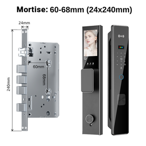 Phát hiện chuyển động tysh và báo động phù hợp với xu hướng thời trang hiện đại Wi-Fi đẩy kéo khóa thông minh với máy ảnh và dấu vân tay - Product Image 4