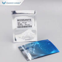 Pierres de Moissanite Synthétiques (Créées en Laboratoire) Taille Ronde Brillante Tianyu Gems, Clarté VVS