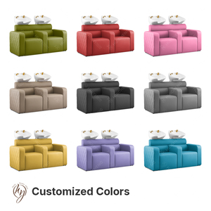 Profesyonel saç salonları SC218 için kase ile ayarlanabilir çift şampuan sandalye - Product Image 4