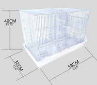 Cage de Vol et d'Élevage Professionnelle pour Perroquets - Villa pour Oiseaux en Fer Robuste avec Plateau Coulissant Facile à Nettoyer pour Utilisation Intérieure/Extérieure