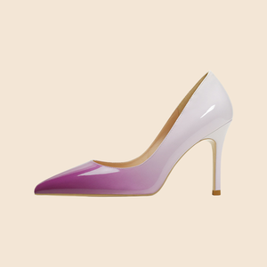Luxe Ombre <span class=keywords><strong>Dégradé</strong></span> Couleur 8cm Talon Haut Femmes Stiletto Robe Escarpins PU Semelle Slip-On Bureau Chaussures avec Bout Pointu Style - Product Image 3