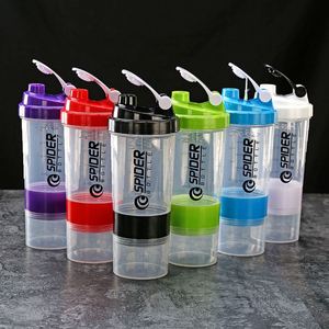 Wholesale 550Ml Three-Layer Plastic Shaker for Fitness Sports <b>Milkshake</b> & Protein Powder Back to School Logo Gift <b>Cup</b> - Product Image 1