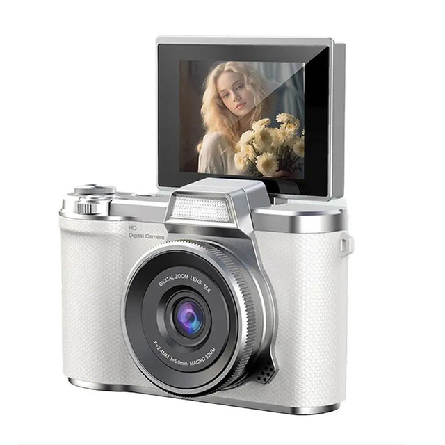 4K Portable Digital Camera With  8X Zoom Vintage High-definition Camera for Campus Vlogging