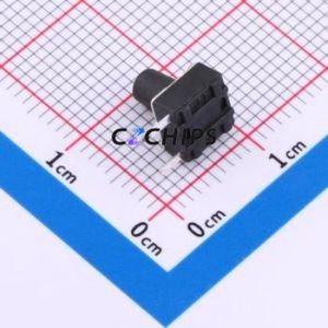 TS-1095C-A9B2-D2 Tactile Switch Bent Lead Through Hole-3P,6x6mm Single Pole Single Throw Round Button 1.8N Right Angle Insert - Product Image 2