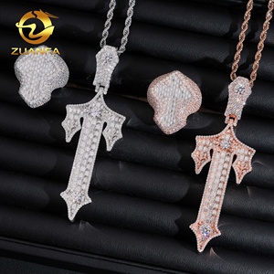 Passe diamant testeur 925 argent bijoux fins haute qualité Hip Hop croix pendentif hommes Moissanite anneau - Product Image 1