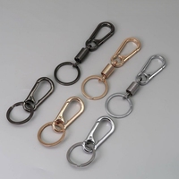Vente en gros de porte-clés en métal de luxe moderne et minimaliste, avec fermoir pivotant et clip à pression en alliage de zinc, polyvalent pour la création de boucles de sacs à main DIY, en vrac