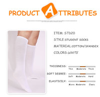 Chaussettes d'uniforme scolaire en tricot pour filles, chaussettes sans couture au-dessus du genou pour filles, garçons, enfants, chaussettes d'école blanches