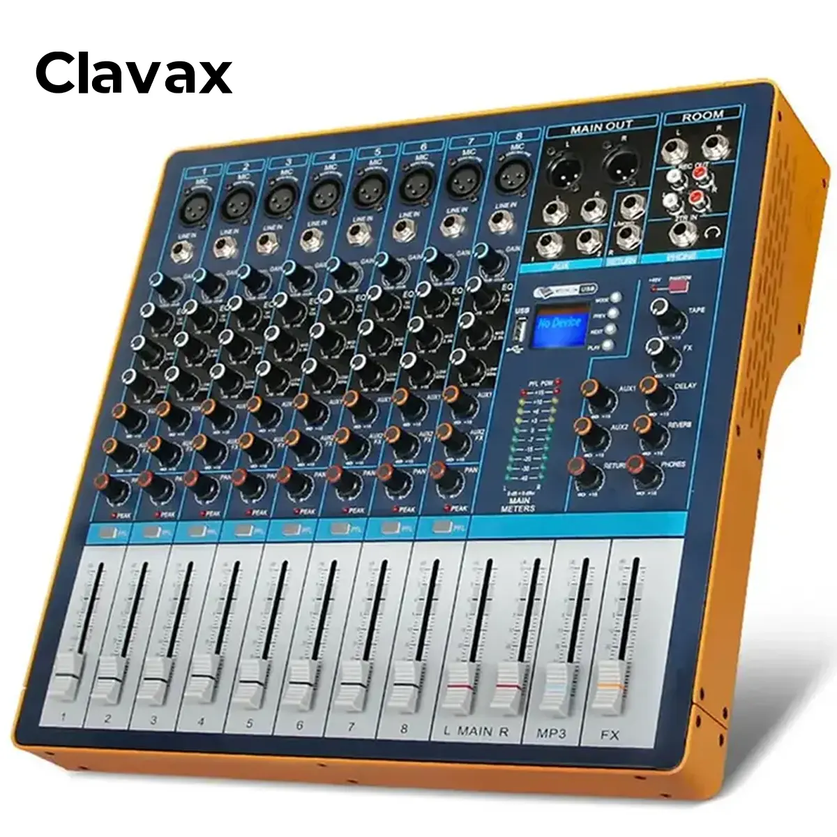 Clavax ES680 ES 680 8 Canais Professional Audio Mixer Console com Redução de Ruído Smartphone Jogando 48V Phantom USB PnP