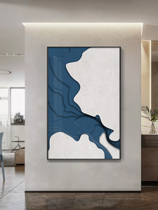 Quadro Decorativo Moderno Minimalista Stile Wabi-sabi per <span class=keywords><strong>Soggiorno</strong></span>, Dipinto Astratto Geometrico con Texture Arenaria, per Divano e Ingresso - Product Image 3