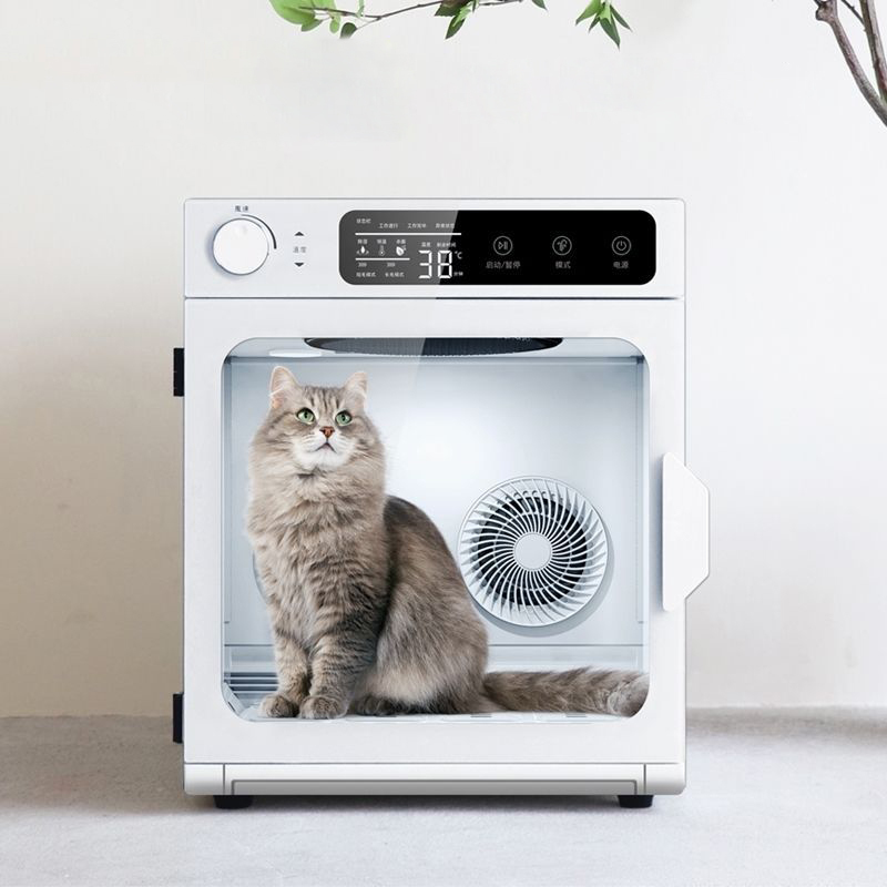工場直販特価！充電式高級ペットヘアドライヤーボックス（猫・小型犬用