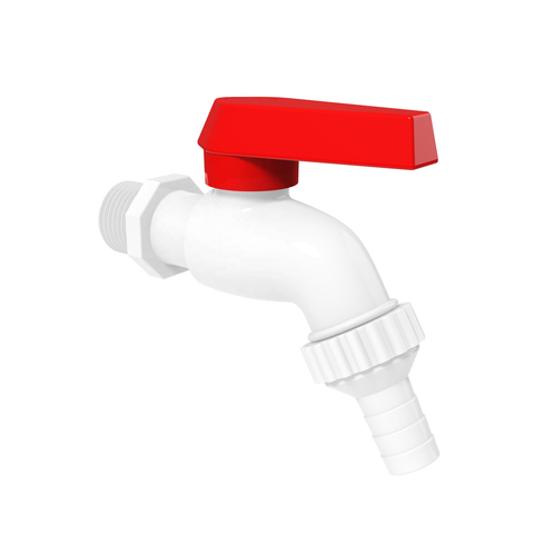 Factory Product Hot Selling Manufacturer High Quality PVC Fittings PVC-U Washing Machine Faucet 1/2 and 3/4 Inch