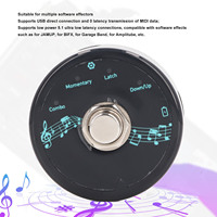 Controlador de pie MIDI BT 5,1 Controlador MIDI USB multifuncional inalámbrico para efector de software
