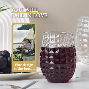 Taza de cóctel de plástico de diseño moderno, Copa martillada de piña Tiki hawaiana, whisky reutilizable para copa de <span class=keywords><strong>vino</strong></span> tinto champán transparente - Product Image 3