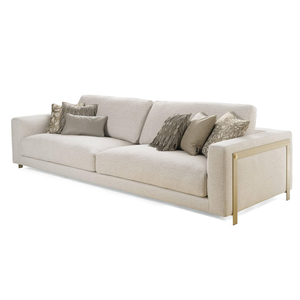 Ensemble de canapé<span class=keywords><strong>s</strong></span> sectionnels en tissu pour salon moderne et luxueux, meubles de villa, canapé de salon avec cadre en acier inoxydable - Product Image 5