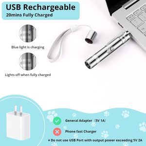 ของเล่นเลเซอร์สำหรับแมว 3 in 1 แบบชาร์จไฟได้ ปรับมุมได้หลายทิศทาง พร้อมไฟ LED สำหรับฝึกแมว - Product Image 2