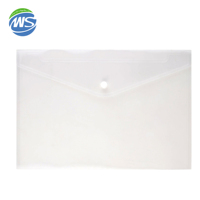 Carpeta de Archivos Transparente con Clip de PP Wenshun A4/A5 con Cierre para Útiles Escolares