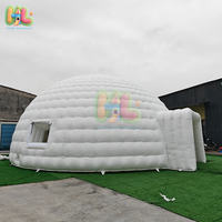 Dôme gonflable géant à double couche de 10 m de diamètre, tente igloo quatre saisons avec une chambre pour les mariages en plein air