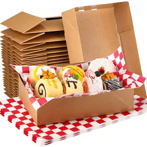Personalizado Logotipo Impressão Food Grade Paper Box Sushi Takeaway Box preço papel frango frito caixa fast food embalagem