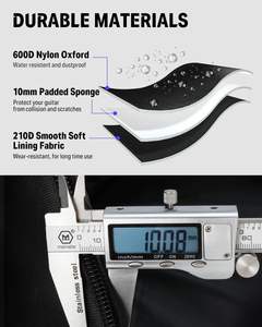 Muestra gratis al por mayor de 40/41 pulgadas Oxford suave guitarra acústica Gig Bag Durable acolchado y estuche de guitarra a prueba de agua - Product Image 6