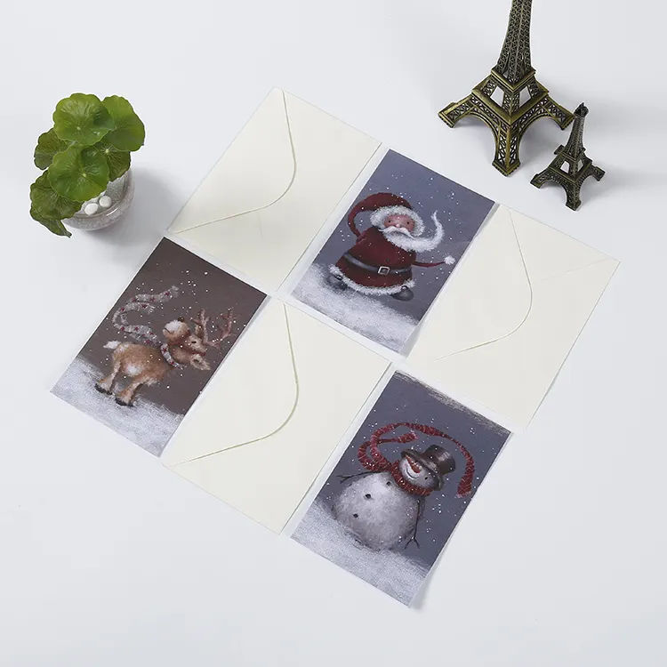 Hot Sell Personalized Thank You Card Christmas Theme Greeting Cards