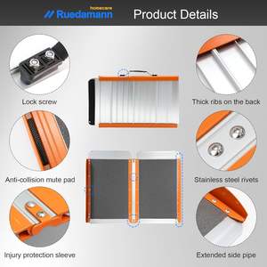 Hanak R34 2ft Opvouwbare Draagbare Aluminium Scootmobiel 600 Lbs Capaciteit Drempel Ramp Antislip Motorfiets Opritten & Stands - Product Image 3