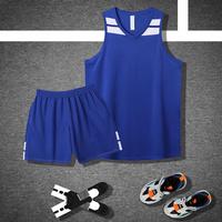 Conjunto de Uniforme de Baloncesto Personalizado sin Mangas, de una Sola Capa, 100% Poliéster, Absorbente de Sudor, Transpirable, para Hombres, Jóvenes y Equipos