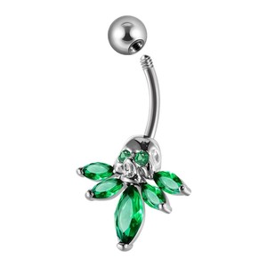 Mode 14g Puncture Belly Button Ring Edelstahl Außengewinde Grün Zirkon <span class=keywords><strong>Naval</strong></span> <span class=keywords><strong>Piercing</strong></span> Schmuck Kinder Trendy - Product Image 5