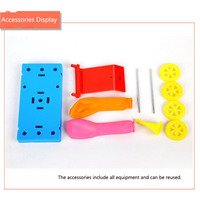 Kit d'expérimentation éducative DIY : Voiture à ballon motorisée en plastique et fer pour l'école