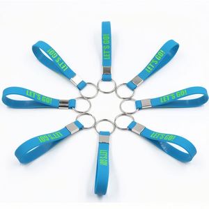 Porte-clés en silicone gaufré et coloré, bracelet souple en caoutchouc avec logo personnalisé, étanche - Product Image 4