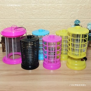 Lampe électrique anti-moustiques pour la maison et la chambre à coucher, fonctionnement silencieux avec piège à choc électrique, modèles rose, noir, jaune, bleu - Product Image 1