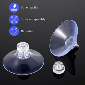 Gancho de Succión Transparente de PVC Ecológico de 4 cm, Tornillo M4/M6/M8, Almohadilla de Almacenamiento Antideslizante para Superficies de Vidrio Lisas - Product Image 3
