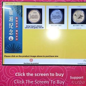 Youyougu Pièces de monnaie en acrylique professionnelles personnalisées, motifs dessin animé/panda, en alliage peint, pour cadeaux culturels créatifs et attractions touristiques - Product Image 3