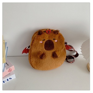 Mochila de Peluche de Capibara Diablo de Halloween, Bolso Estéreo de Dibujos Animados, Unisex, Naranja, Bandolera Transfronteriza - Product Image 3
