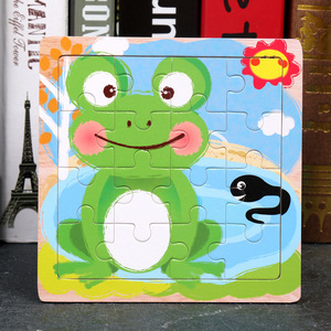 <span class=keywords><strong>Meilleure</strong></span> vente Jouet de puzzle animal pour enfants 16 pièces Puzzle de dessin animé en bois Autres jouets éducatifs précoces pour enfants de 3 à 6 ans - Product Image 6