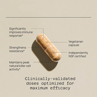 Capsules AHCC Soutien Immunitaire Composé Actif Hexose Correlé 750 mg Extrait de Shiitake 30 Études Humaines Globules Blancs