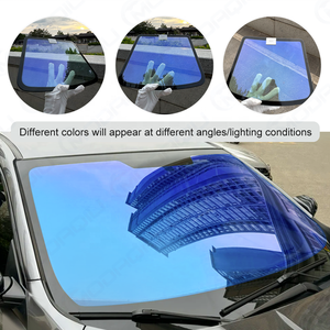 Film teinté caméléon violet Tyrian XC70+ pour vitres de voiture, matériau PET, rejet IR 95%, changement de couleur, garantie 10 ans, rouleau - Product Image 1