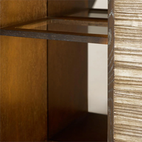 Vitrine en bois moderne personnalisable avec panneau en verre, grande capacité, rangement durable pour salon