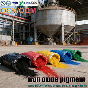 用于混凝土涂料和砖石生产的氧化铁红黄黑颜料 大量供应厂家直供价格 Fe2O3 - Product Image 1