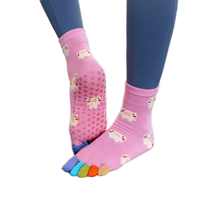 Five-<b>toe</b> Non-slip Knitted Sports <b>Socks</b> Taiwan Made Eco-Friendly Split-<b>toe</b> Anti-slip Yoga Pilates <b>Socks</b> - Product Image 1