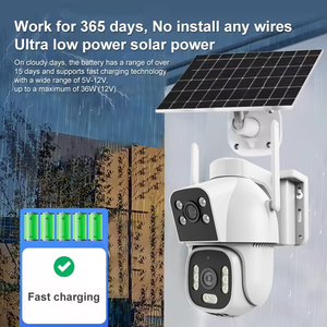Dual <span class=keywords><strong>Camera</strong></span> an ninh Hệ thống giám sát 4 gam Wifi năng lượng mặt trời Power tuya app điều khiển video lưu trữ hình ảnh thông qua SD Thẻ Wireless CCTV hệ thống - Product Image 3