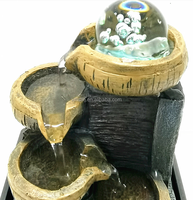 Petite fontaine de cascade de table avec lumière LED pour chambre à coucher de bureau à domicile