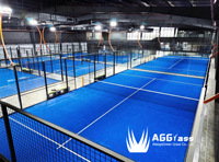 Terrain de padel intérieur en gazon artificiel 12 mm, gazon durable en acier, prix abordable, gazon AlwaysGreen, support en PU haute densité, 10m*20m