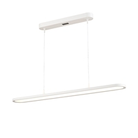 Lustre suspendu linéaire à panneaux lumineux pour salon, salle à manger, cuisine, restaurant